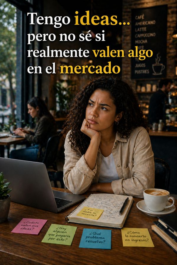 Tengo ideas, pero no sé si realmente valen algo en el mercado